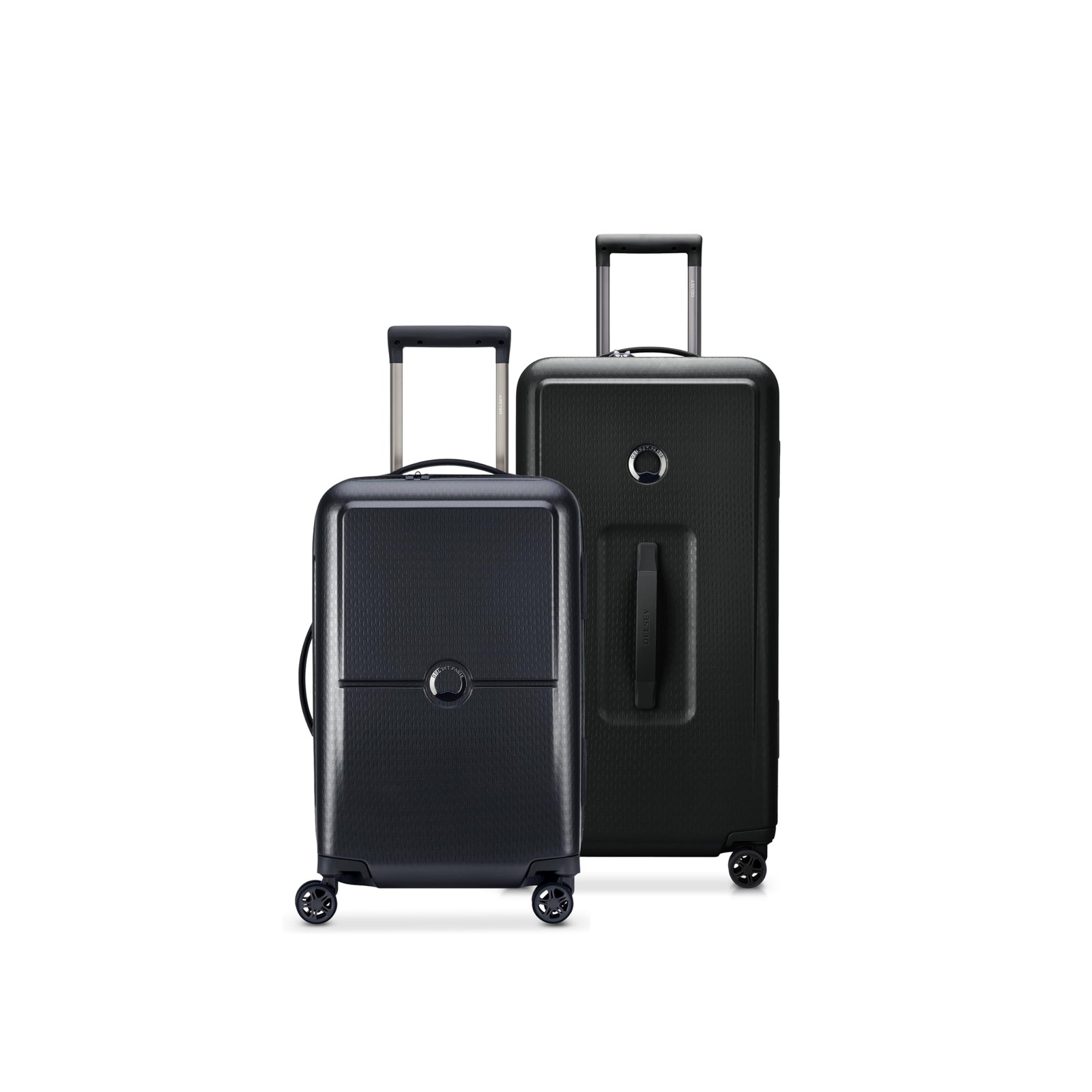 DELSEY PARIS Turenne Hardside Luggage with Spinner Wheel Black 2-Piece Set 19/27