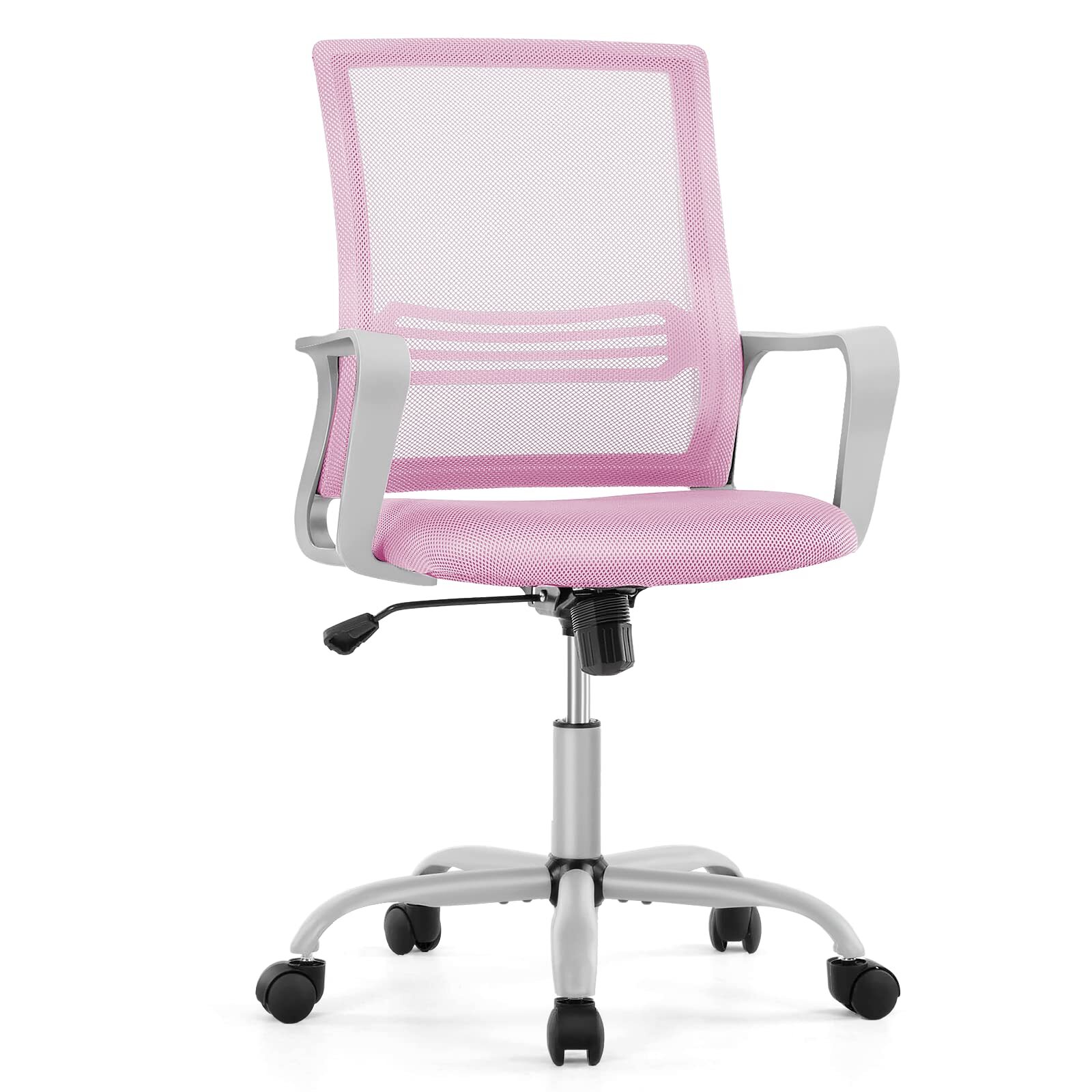 ERGONOMIC EXECUTIVE MID BACK HOME OFFICE DESK CHAIRS PINK