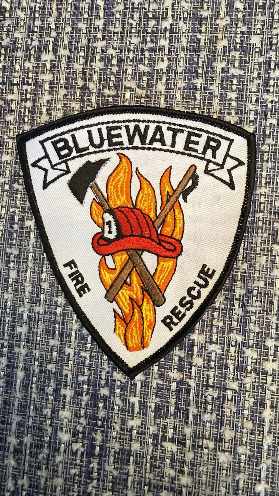 Vintage Bluewater Fire Rescue Department Patch-New Mexico NM-Helmet,🪓-Free Ship