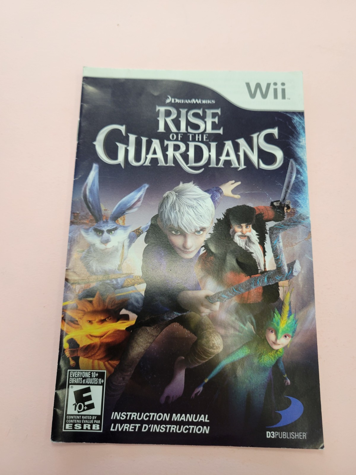 Rise of the Guardians (Nintendo Wii, 2012) Manual Only