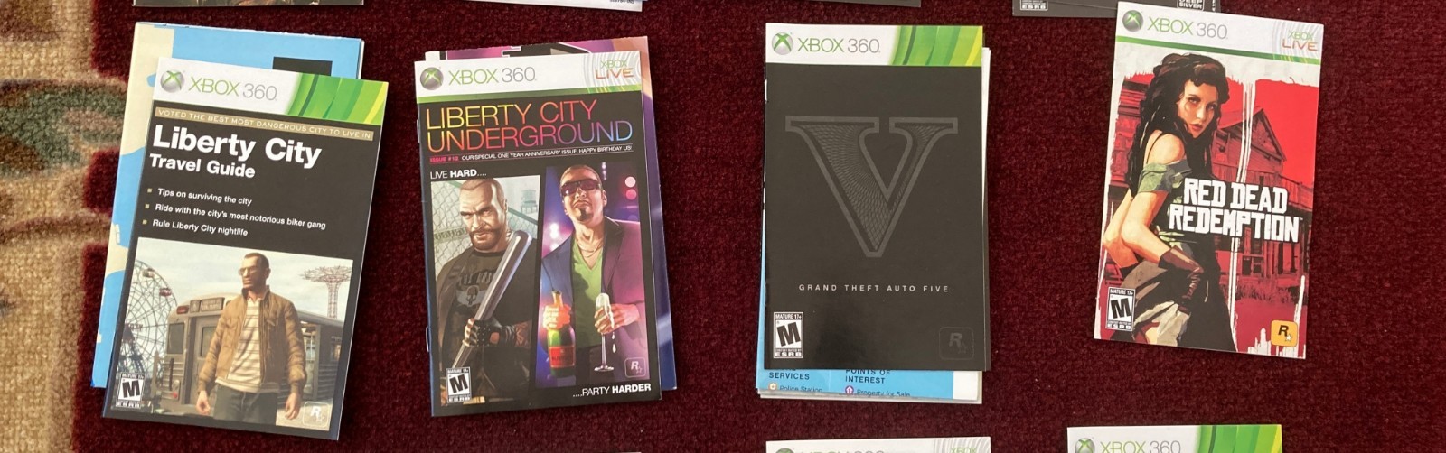 Microsoft XBOX 360 Instruction Booklets/Manuals Only - Grand Theft Auto Rockstar