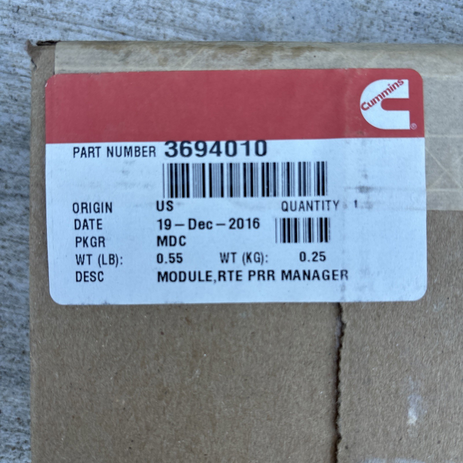 CUMMINS 3694010 - Route Parameter Manager Module