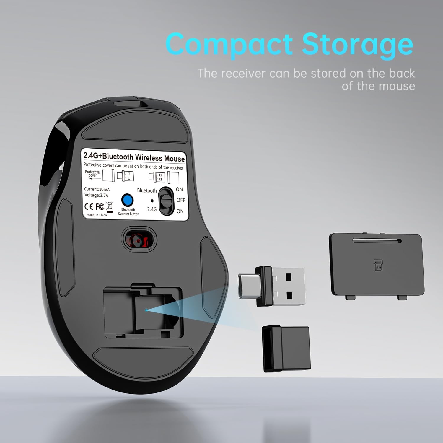 Rechargeable Bluetooth Wireless Mouse for MacBook air/MacBook pro/Tablet/Mac/...