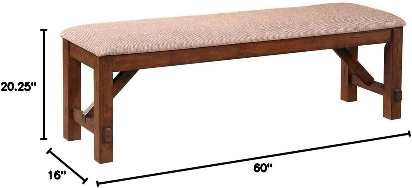 Karven Solid Wood Dining Bench
