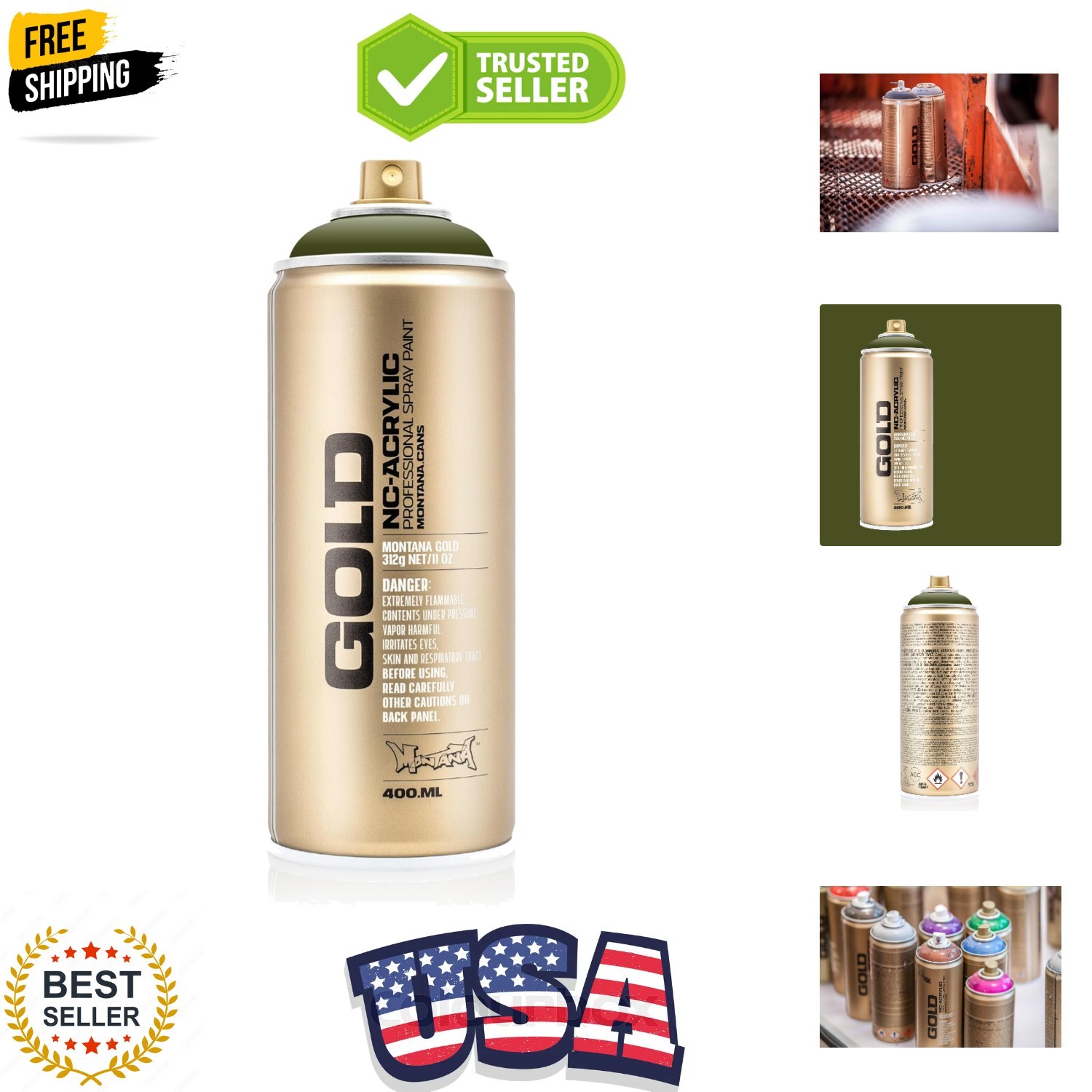 400 ml Color, Olive Green Spray Paint, , 1 Count Pack of 1