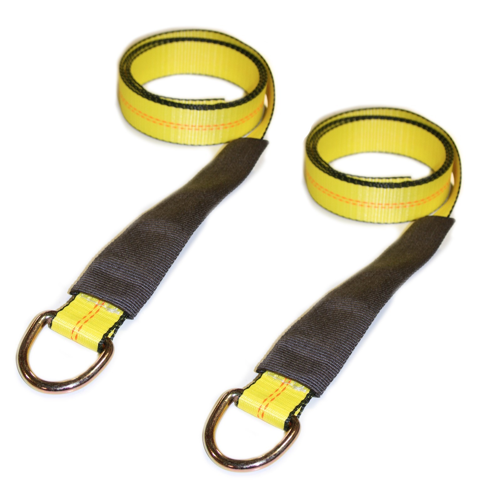 2" x 8' Tie Down Lasso Strap with Protective Sleeve | Pack of 2 | Wheel Lift Tow