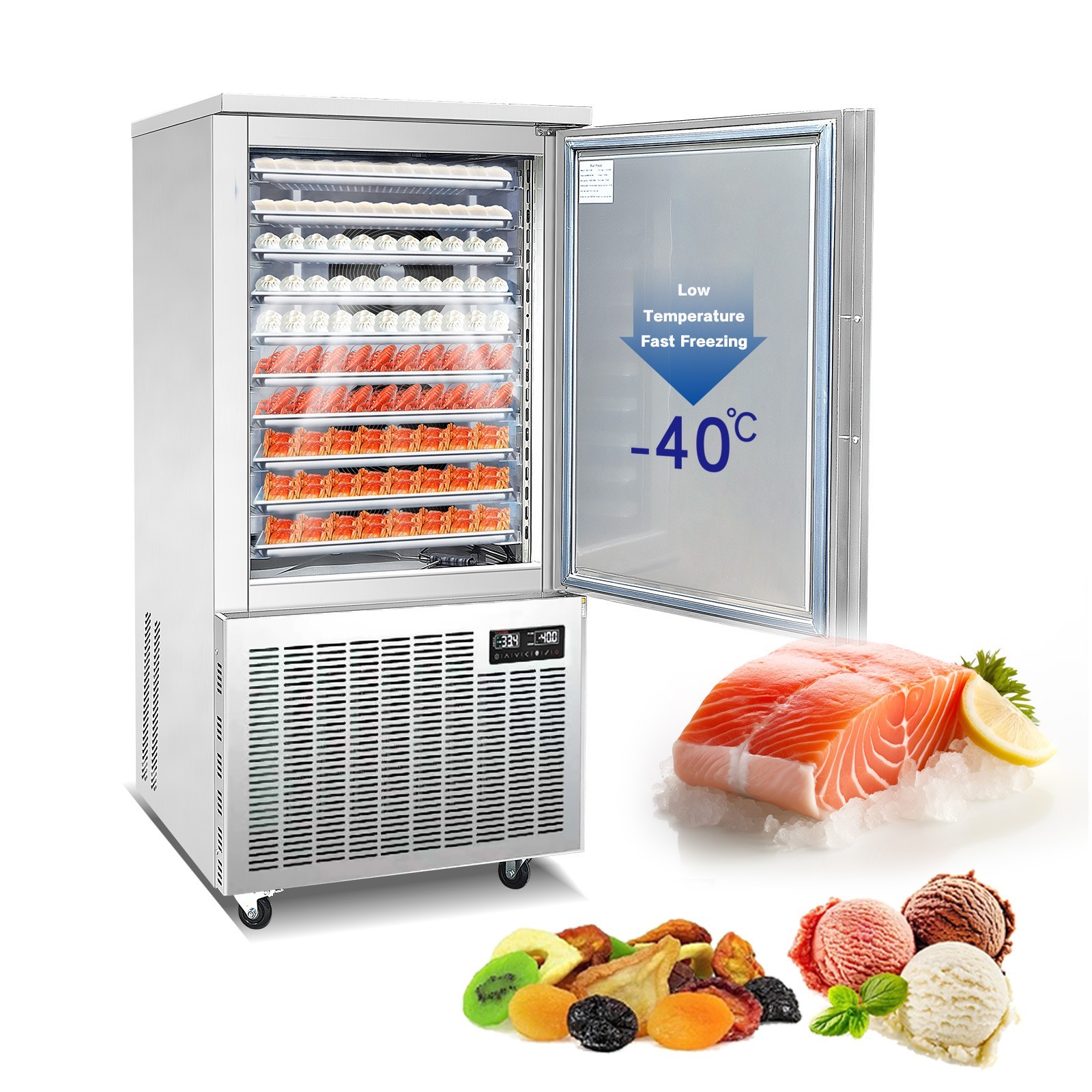 USA Kolice Commercial 10 Trays Blast Freezer Chiller with Food Probe,-40°F