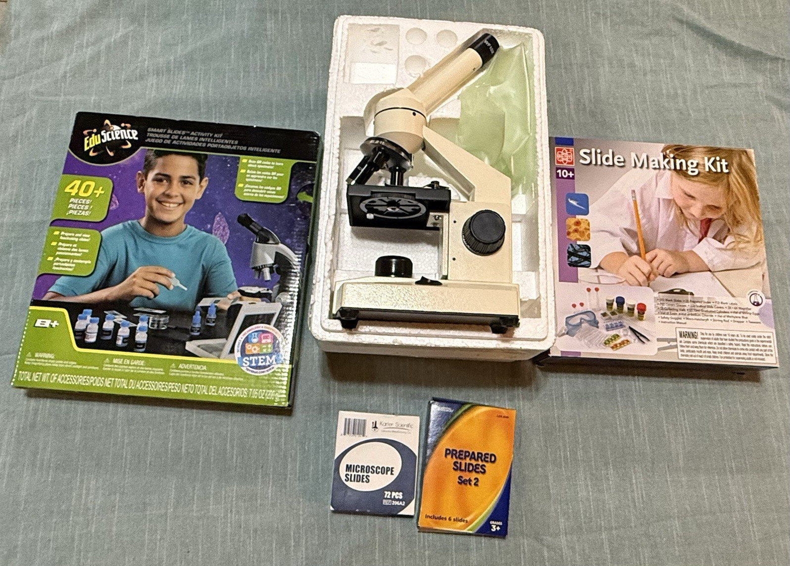 Edu Science Smart Lab Chemistry Activity Set w/ Microscope, Slides & Kit Age 8+