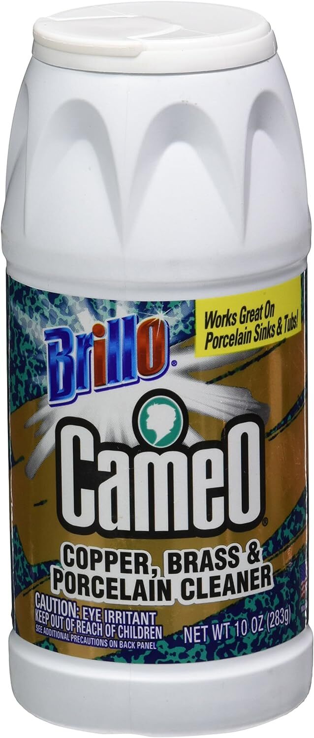 Brillo Cameo Copper Brass Porcelain Cleaner Non Abrasive 10 Ounce Container