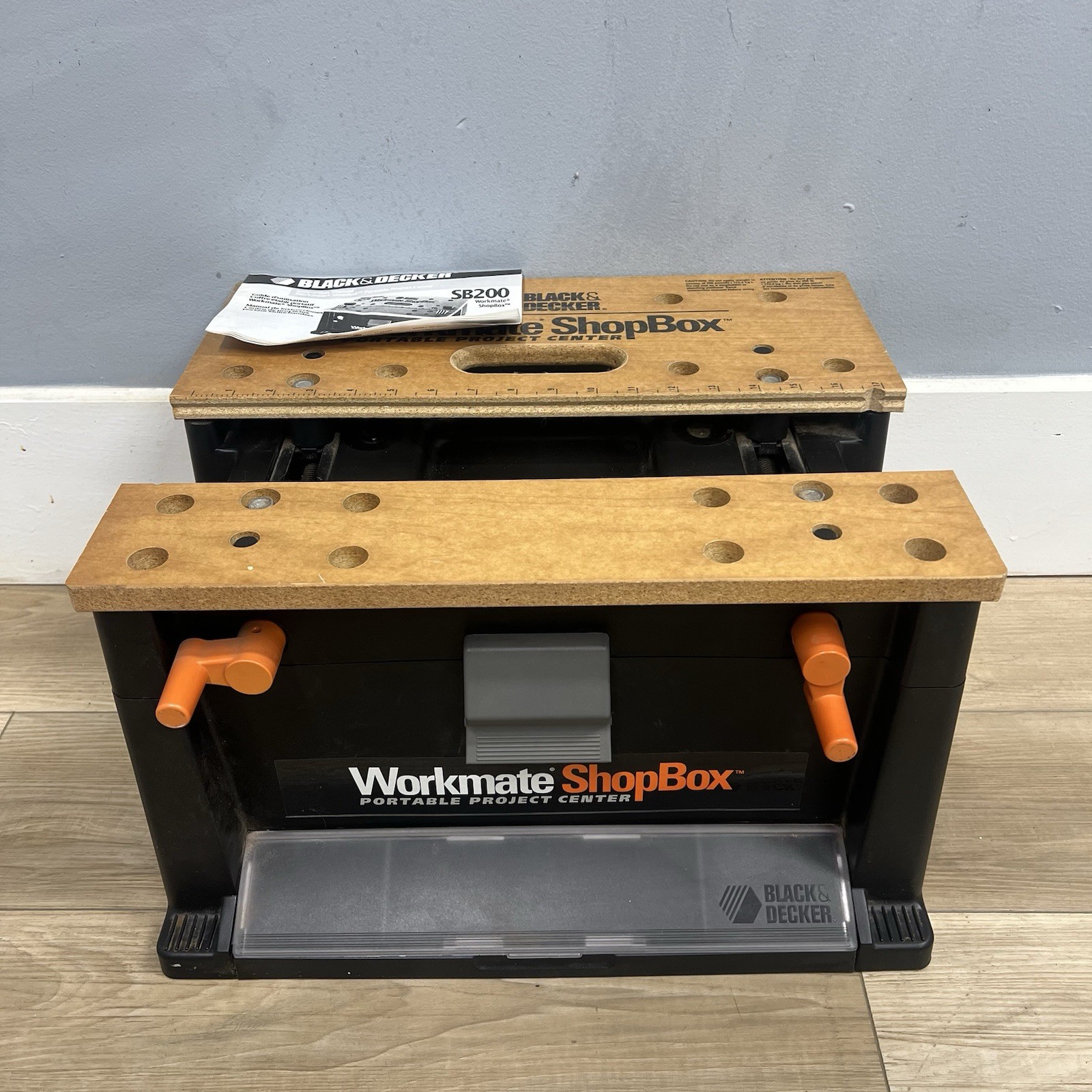 Black & Decker Workmate Shop Box Portable Project Center with Tray & 4 Grip Pegs