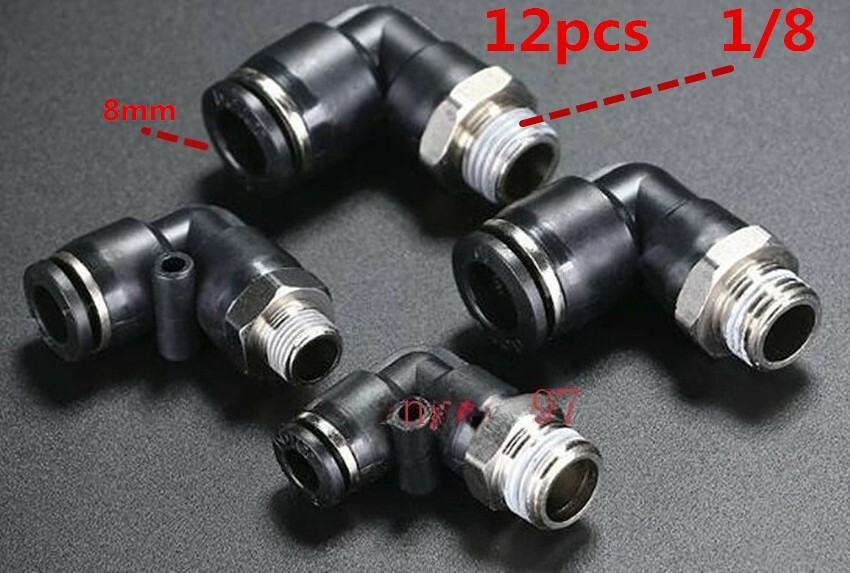 12pcs 1/8 L Air Valve Tubing Fitting Connector Tube - Coats Tire Changer Machine