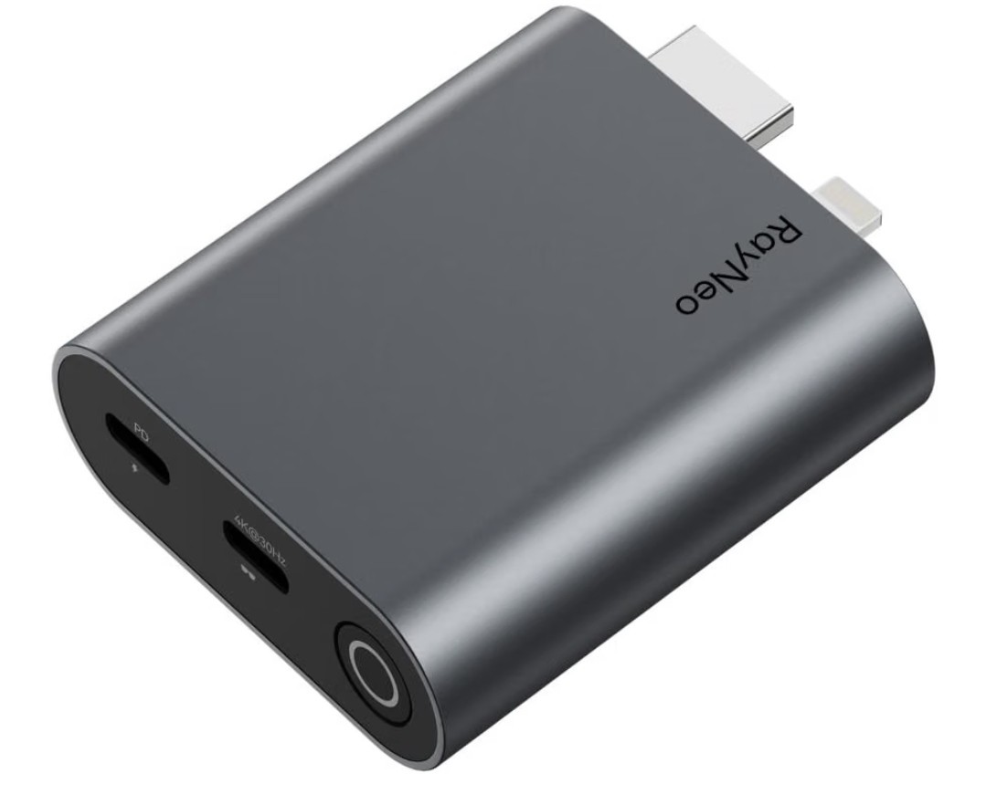 RayNeo HDMI to Glasses & Charging Adapter 4K@30Hz iPhone 14/earlier Xbox PS4/5