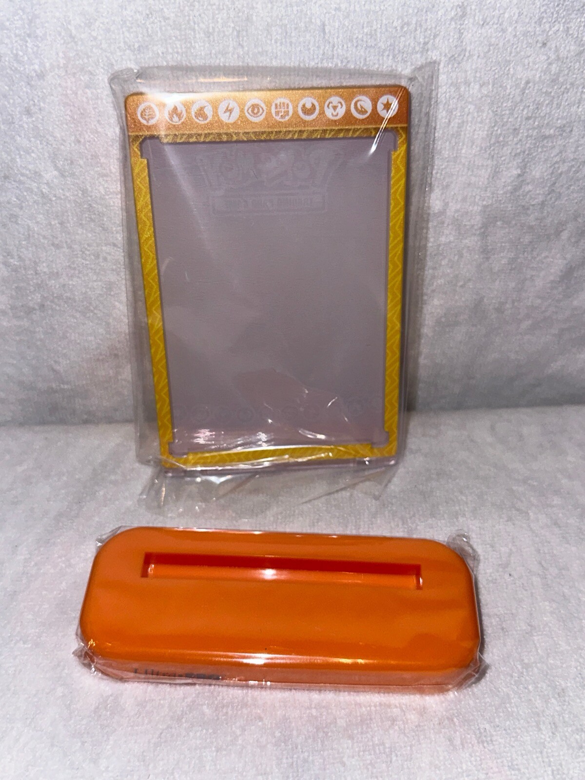 Pokemon Trading Card Game Display Stand Orange New In Plastic
