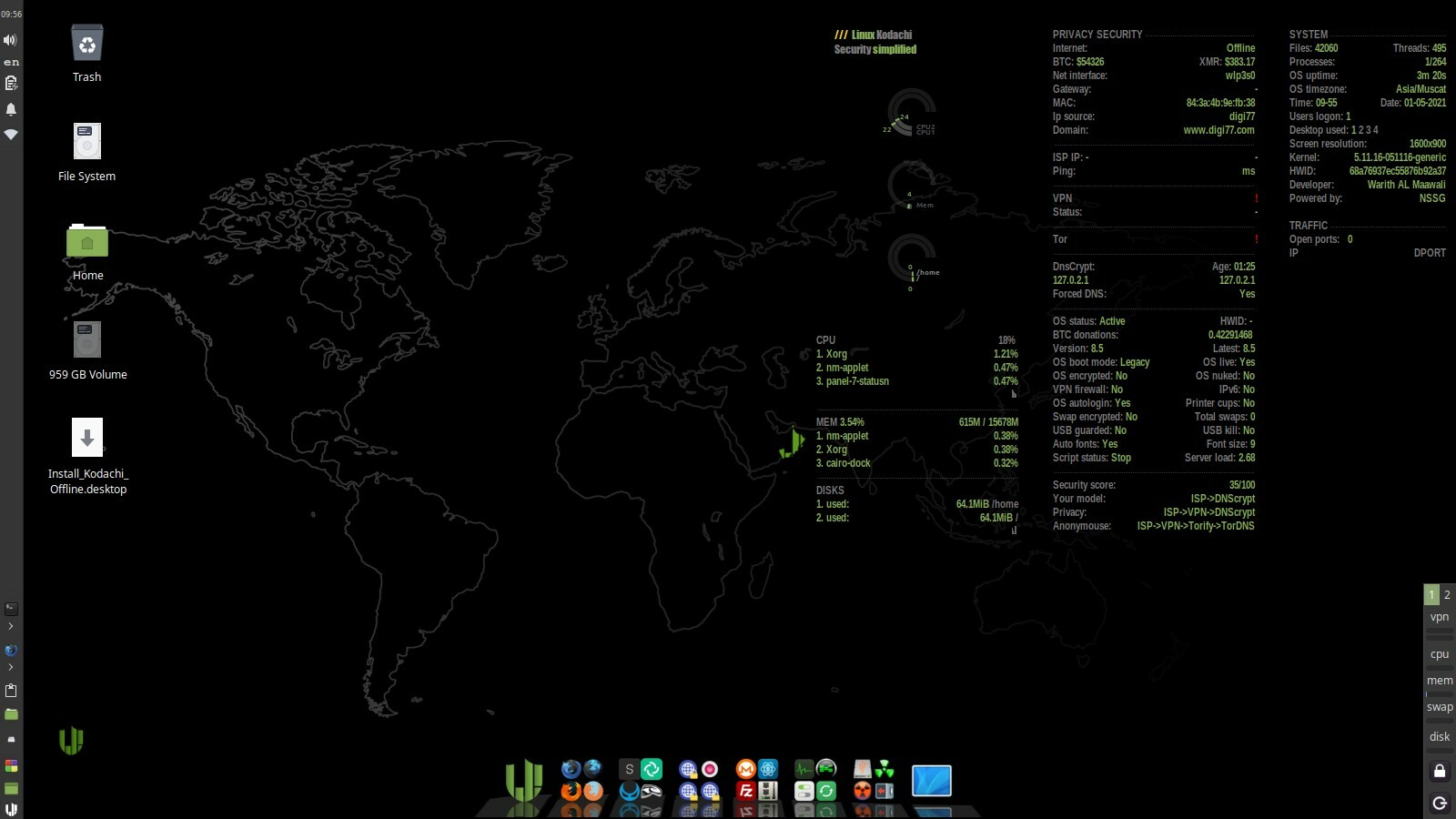 Kodachi 8.5 Linux - Security - Pentesting - Antivirus 16 GB BOOTABLE USB
