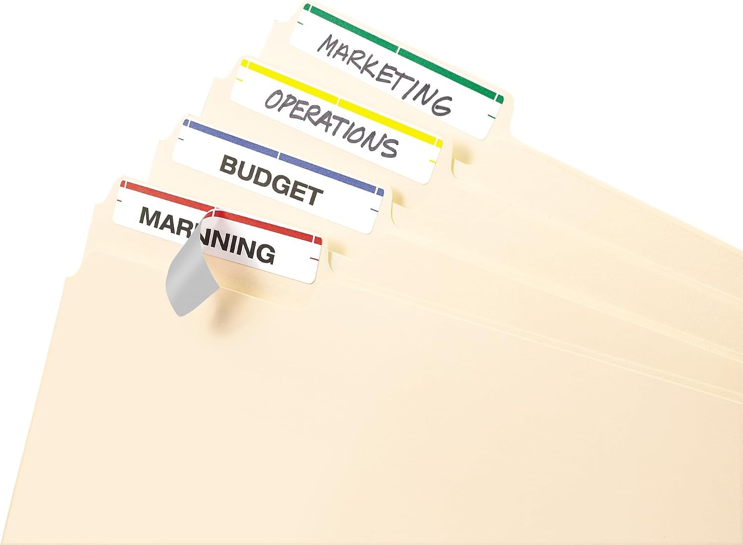 File Folder Labels on 4" x 6" Sheets, Easy Peel, Assorted, Print & Handwrite,