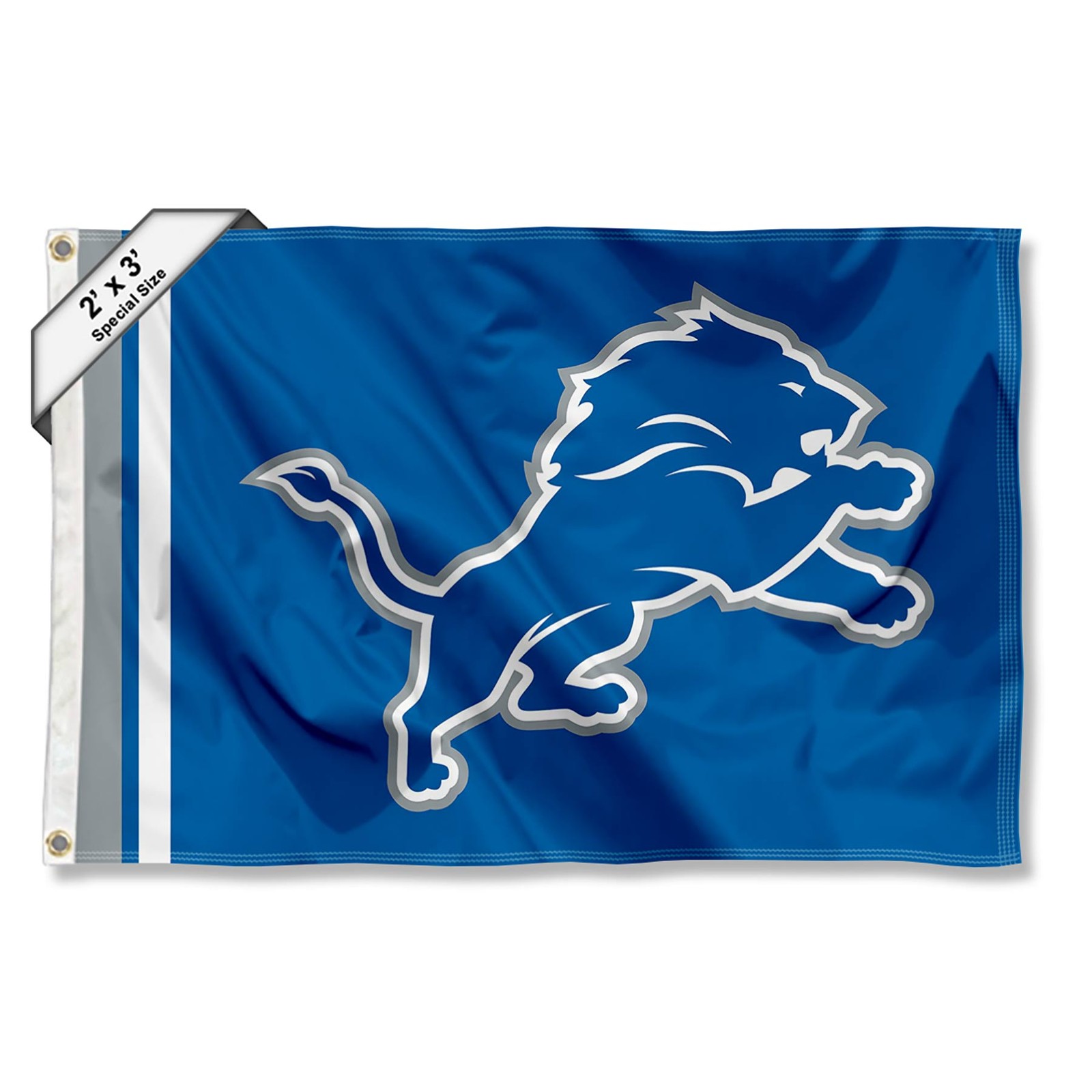 Detroit Lions Wordmark 2x3 Foot Grommet Flag