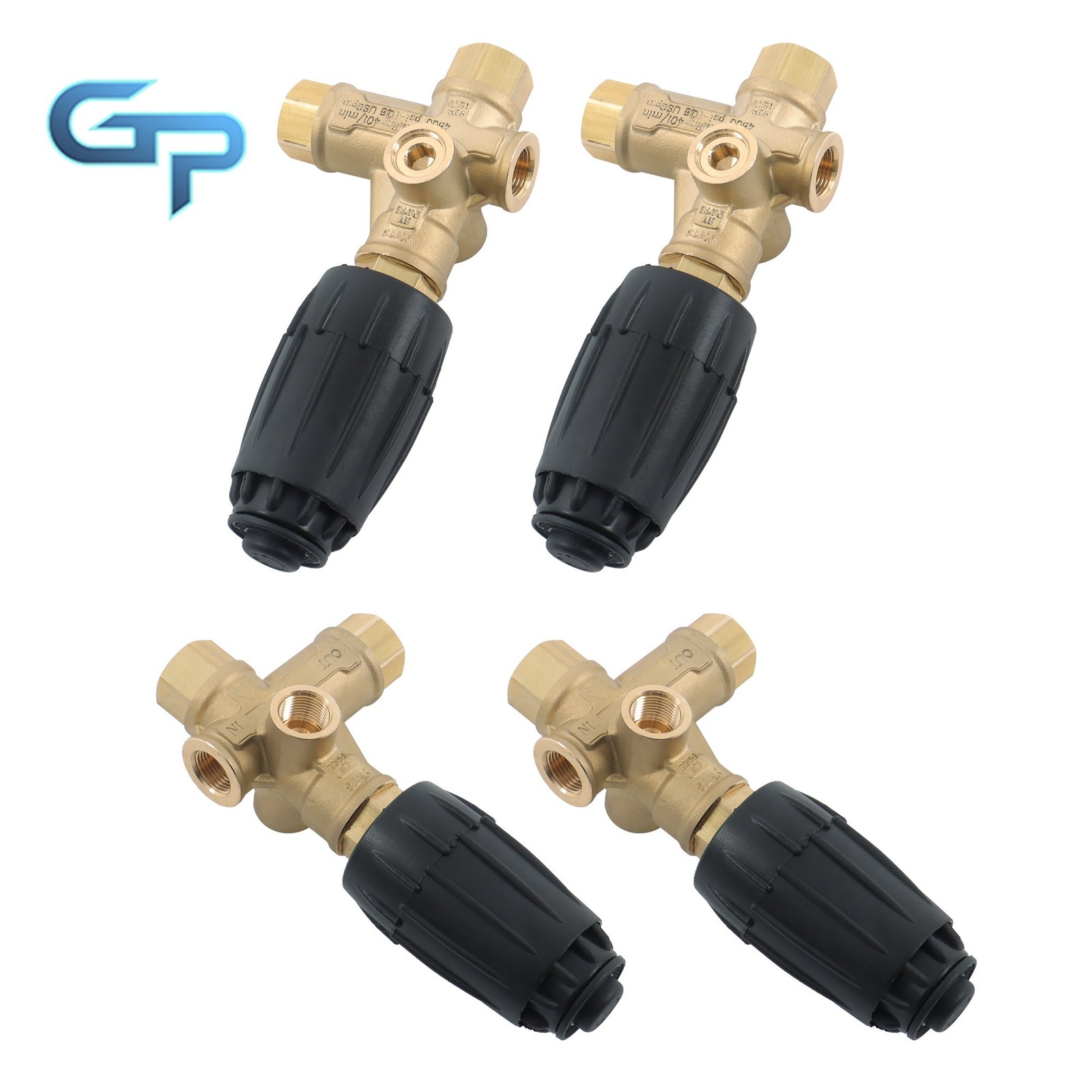 4 Pcs AR VRT3-310 Pressure Washer Pump 4350PSI 8GPM 3/8" FNPT Heavy Duty Valve
