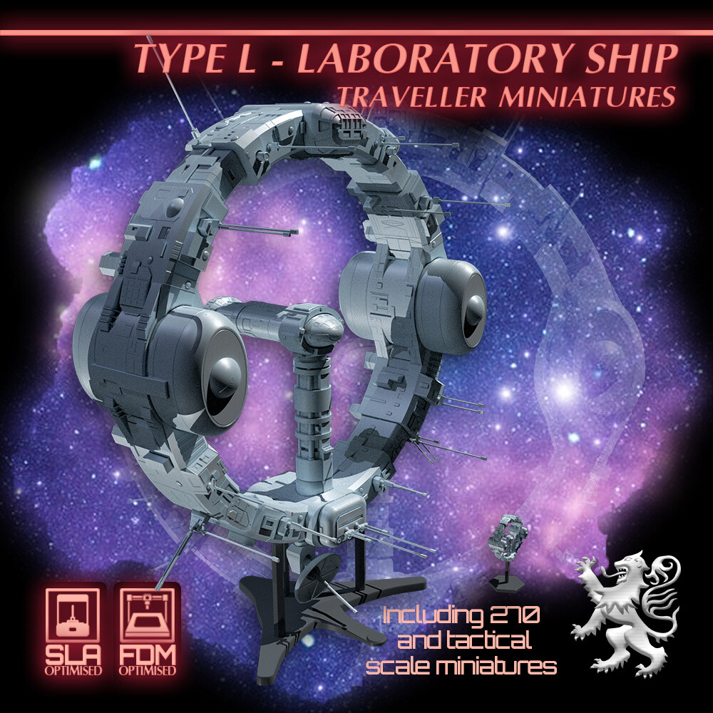 2nd Dynasty - 3D Printed Type L Laboratory - 28mm - 1/270 & 1 inch Hex