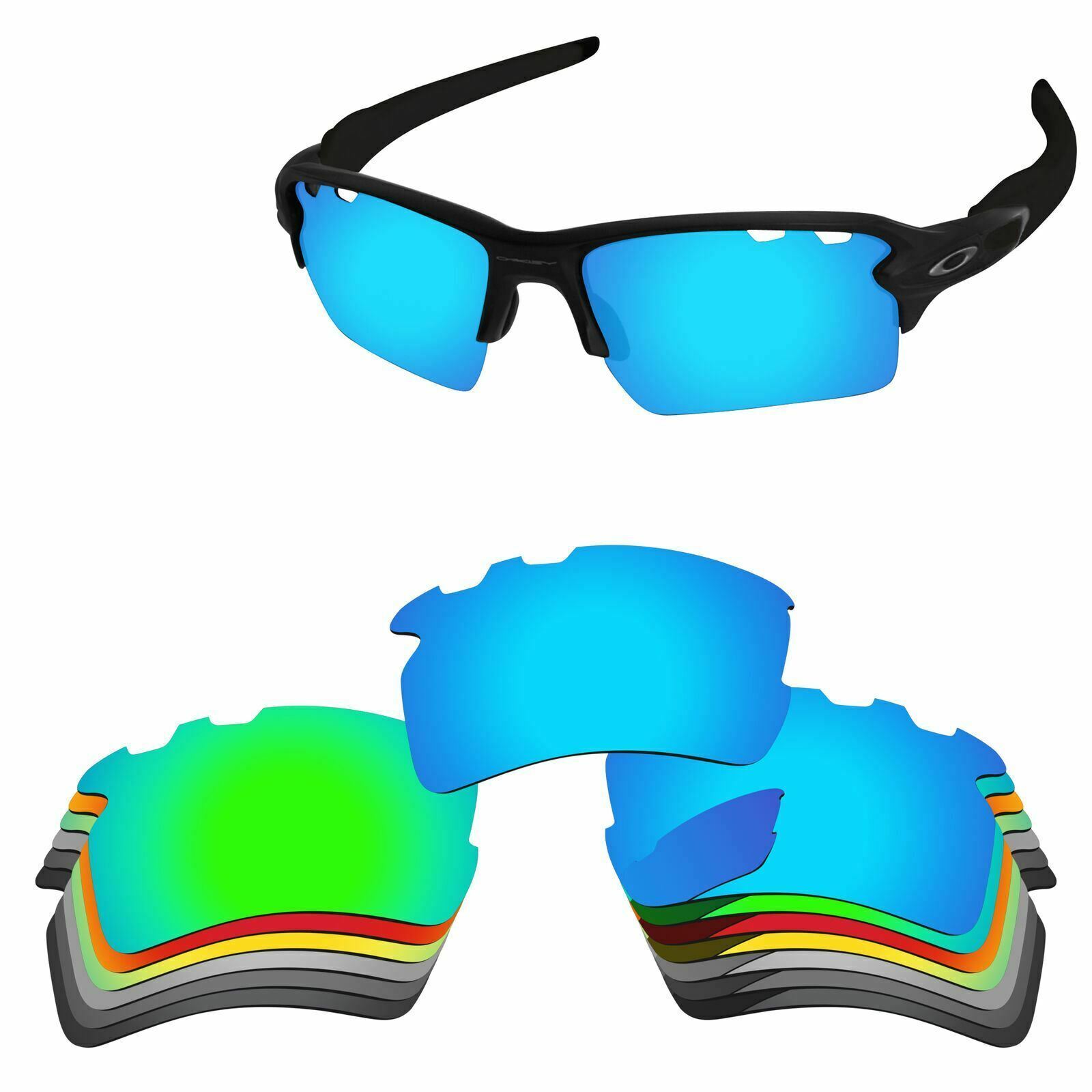 Lenslog Polarize Replacement Lenses For-Oakley Flak 2.0 XL Vented OO9188-OptLen