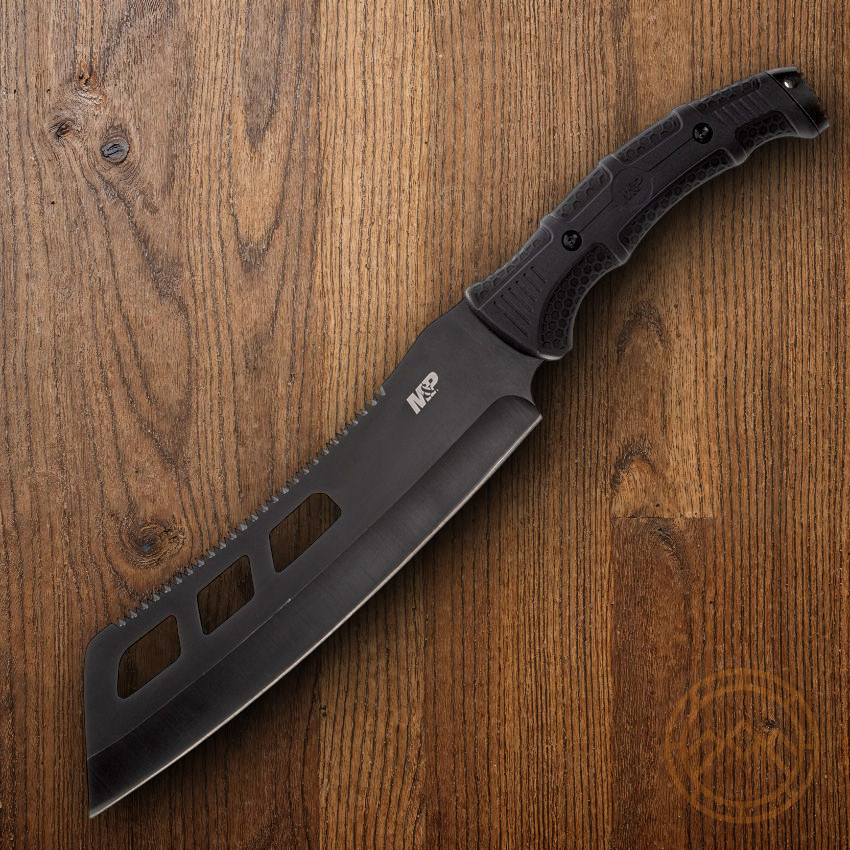 Smith & Wesson M&P Machete 10" 420 Steel Blade Black Synthetic/Rubeber Handle