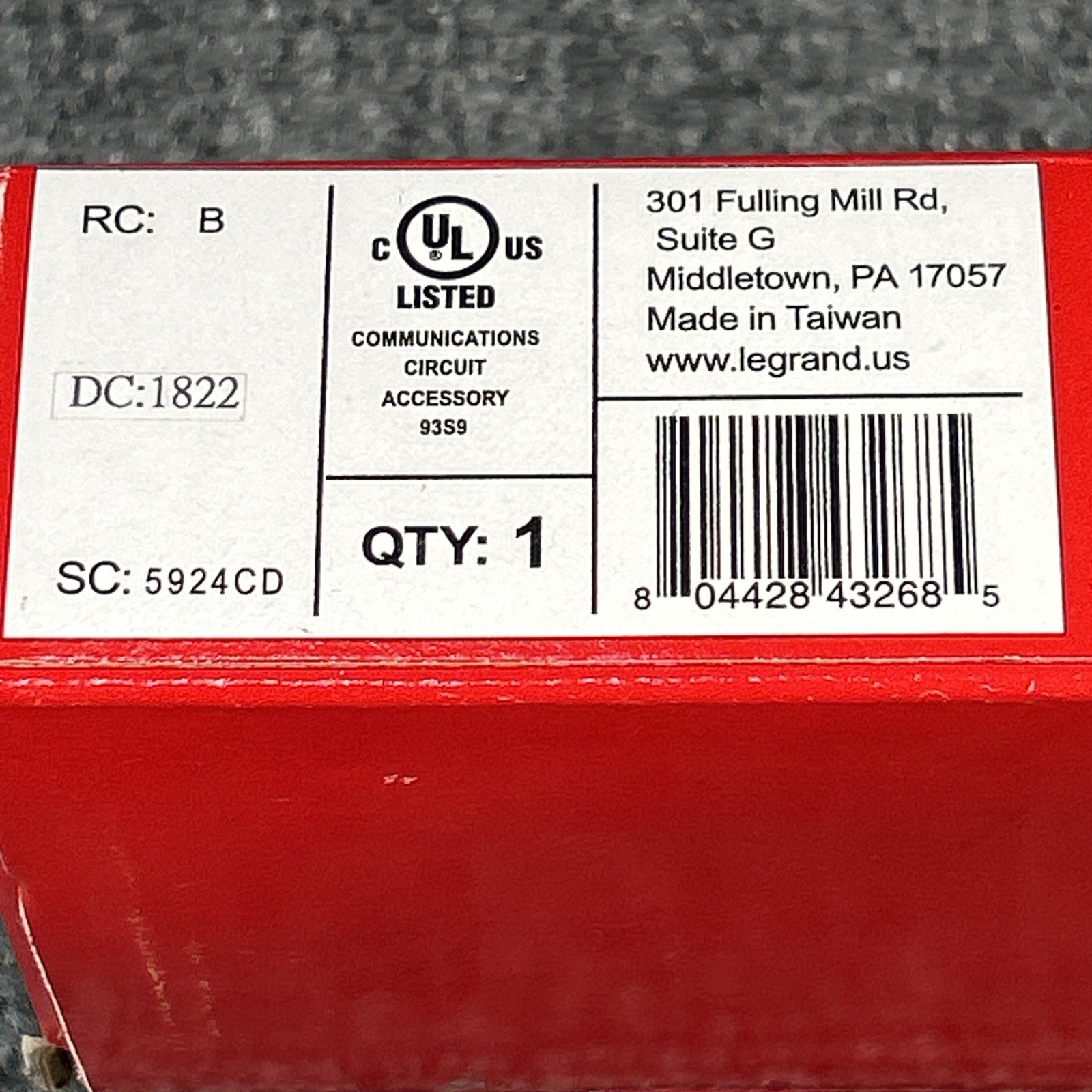 On-Q Legrand AC1058 8-Port Cat5e Network Interface Module