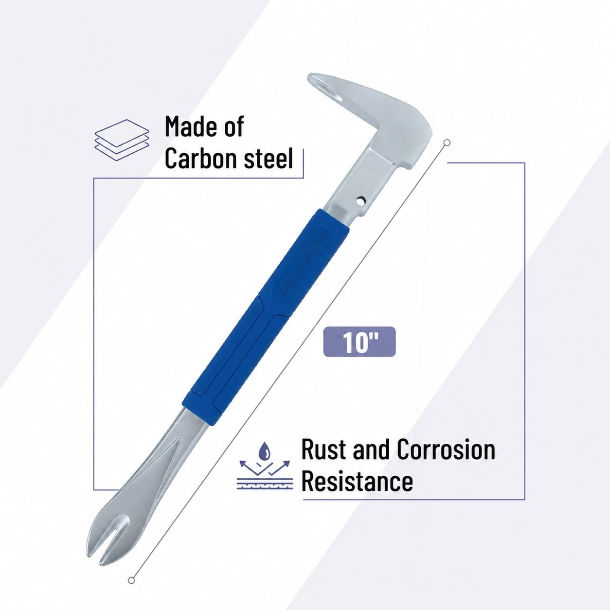 Bates- Cats Paw Nail Puller Tool, 10-Inch Small Pry Bar 10"