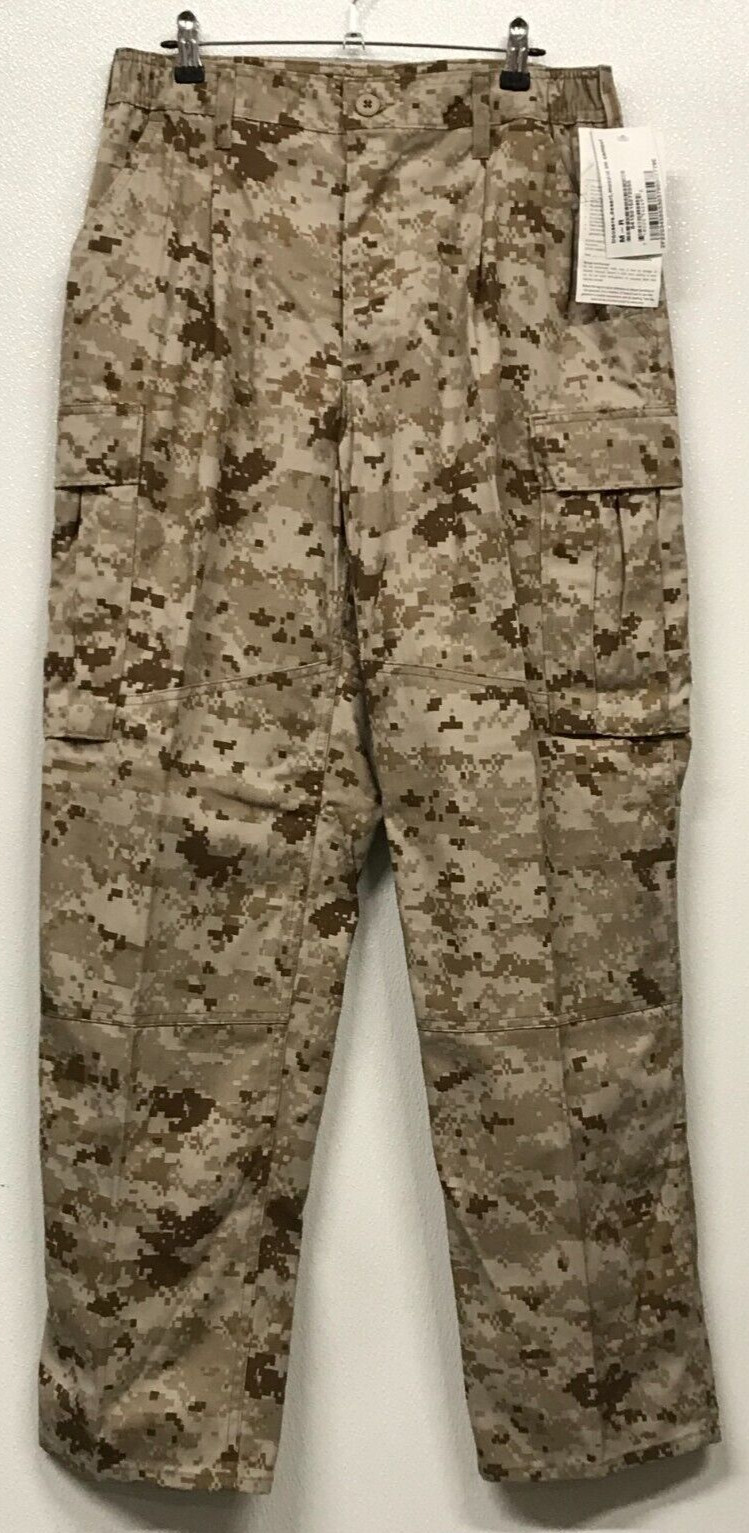 Desert MARPAT Trousers MCCUU 50/50 NYCO USMC Medium Regular NOS w/ stains