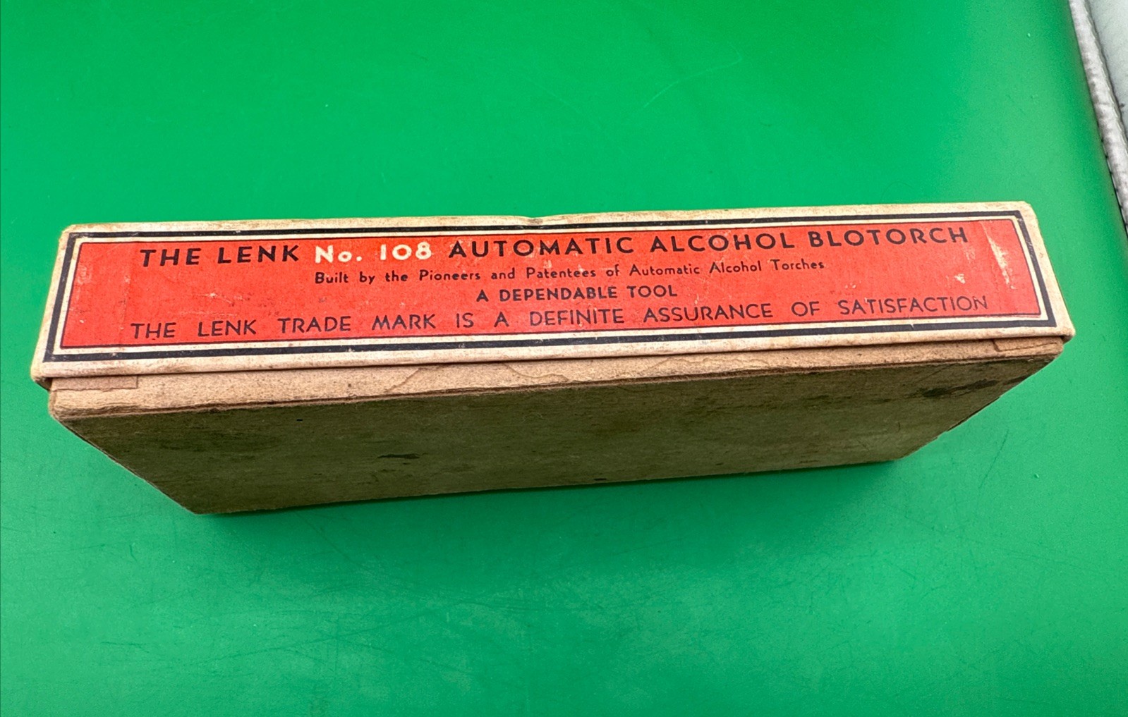 Vintage Lenk Automatic Alcohol Blow Torch Original Box