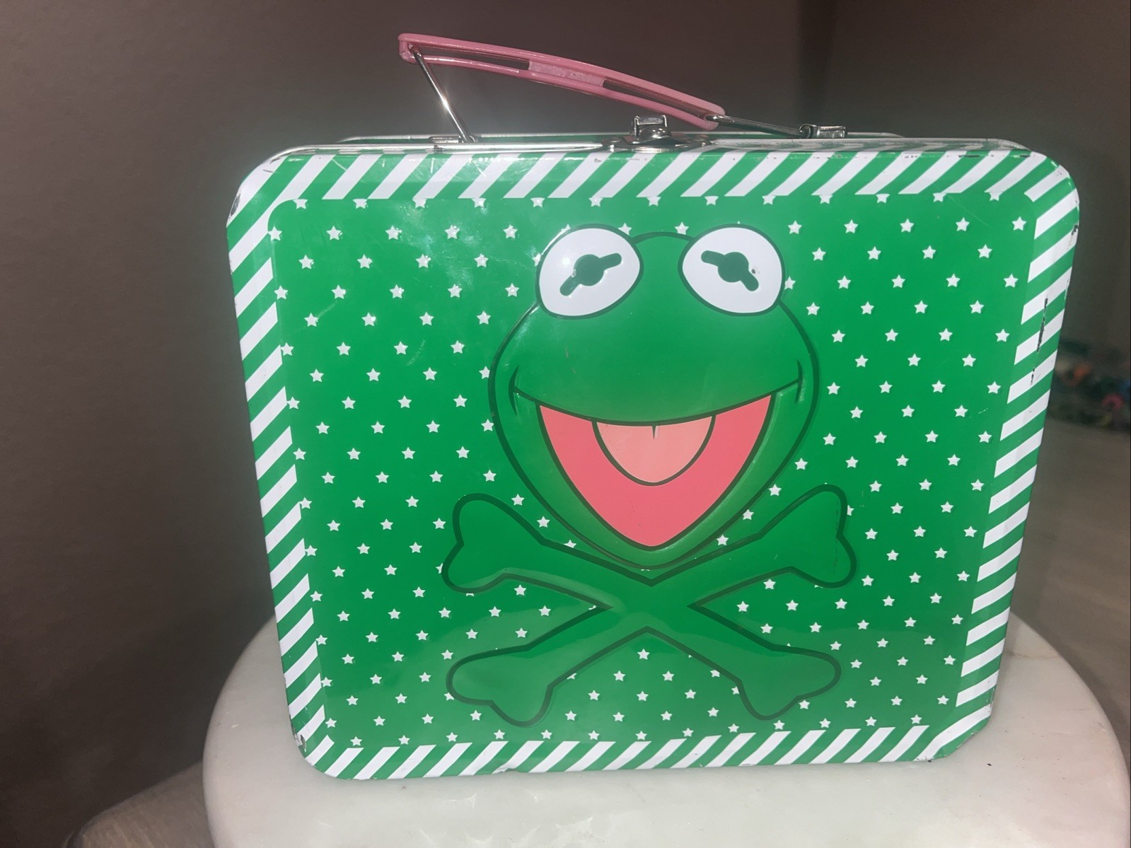 Muppets Loungefly I Love Kermit Metal Lunchbox Hearts Collectible Tin VTG 2007