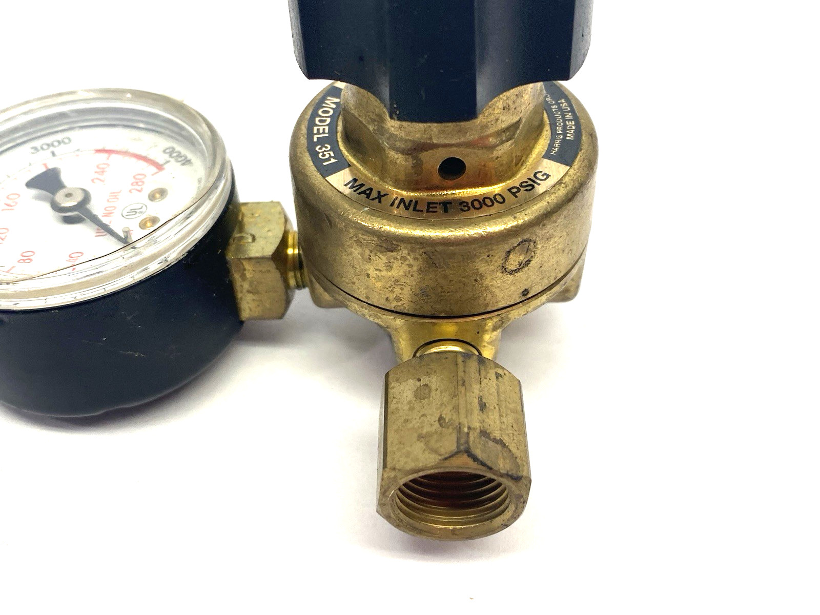 Harris 351 Zero Compensated Cyl. Flowmeter Regulator 3100331 MISSING REAR PIPE