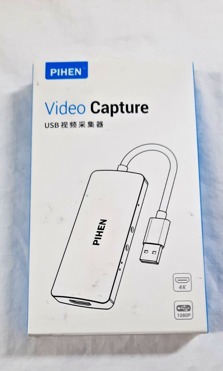 PIHEN Capture Card Video Capture Device 4K 60 FPS HDMI to USB 3.0 Video/Audio