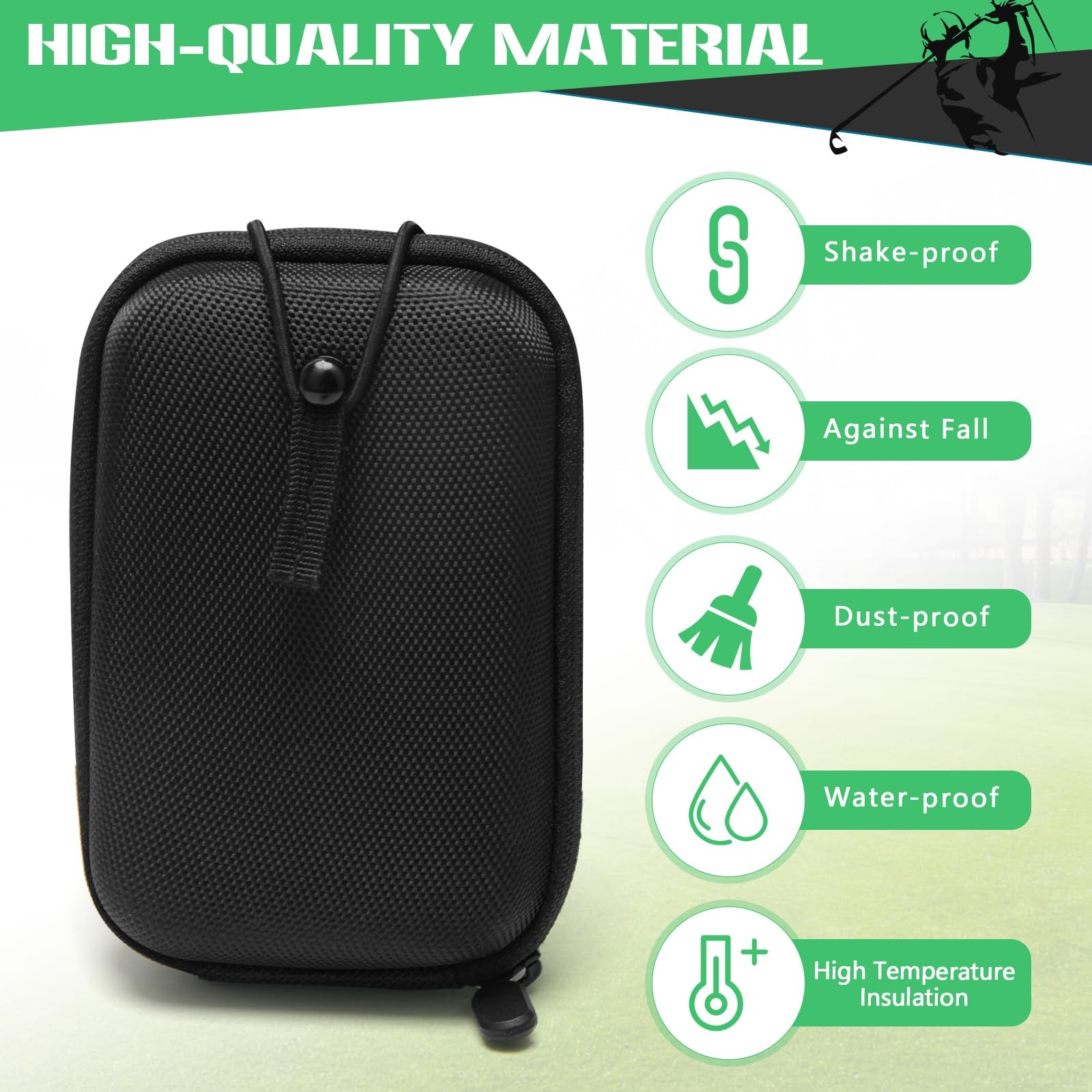 Golf Rangefinder Hard Shell Case Universal Carry Bag Holder Box Black