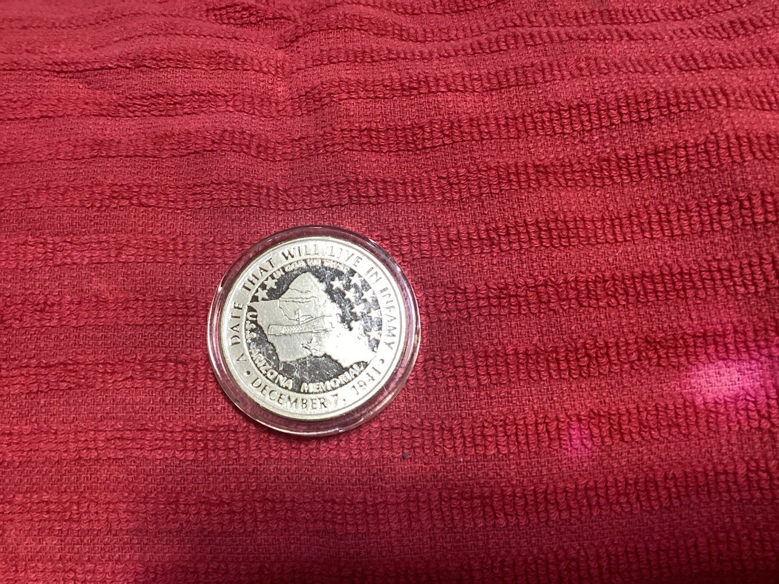 1941-1991 50 Years Arizona Memorial Pearl Harbor Silver Dollar Coin