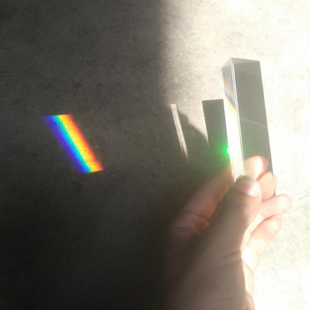 30mm Optical Glass Triangular Prism Triple Prism for Teaching Photography F8B0