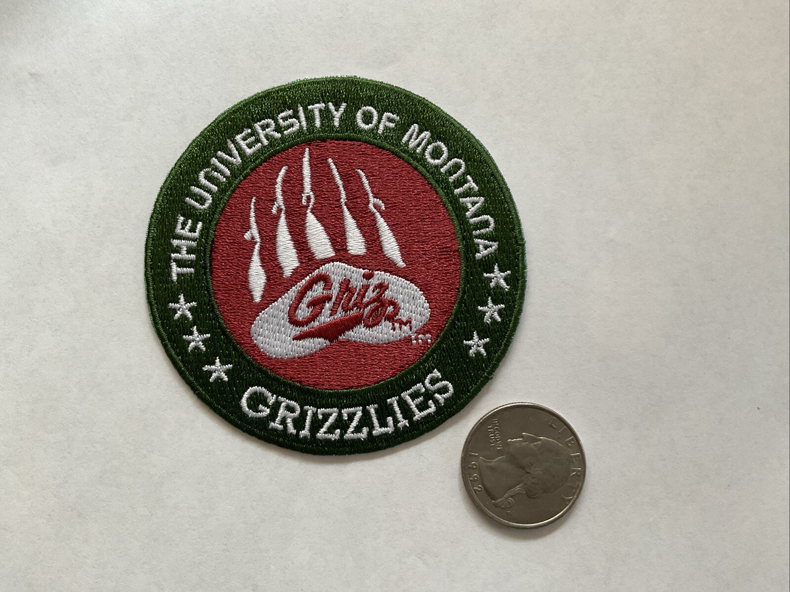 University Of Montana Grizzlies " GRIZ Embroidered Iron Patch 3” X 3”