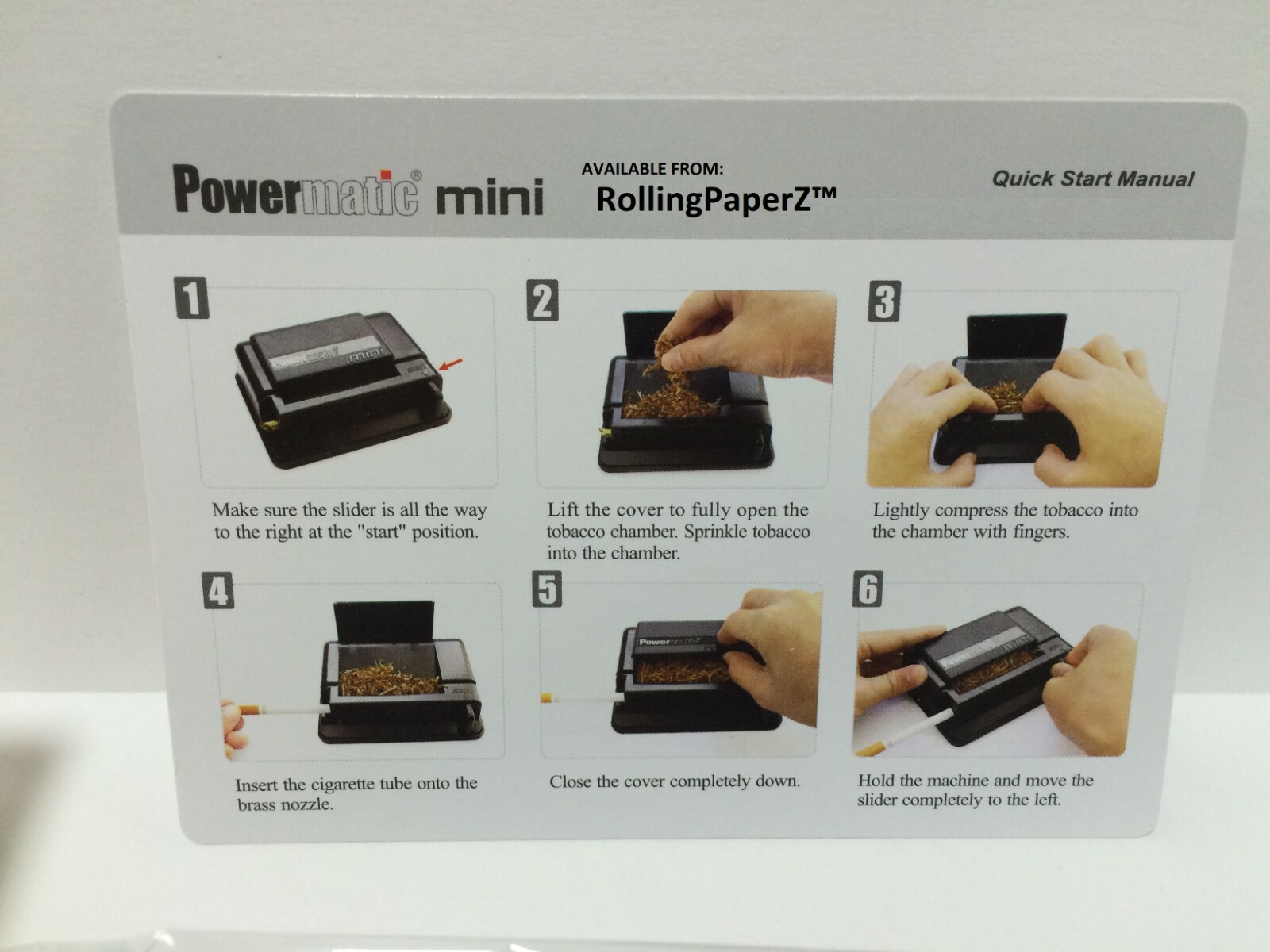 POWERMATIC MINI Cigarette Injector Machine Makes Regular and 100mm Size