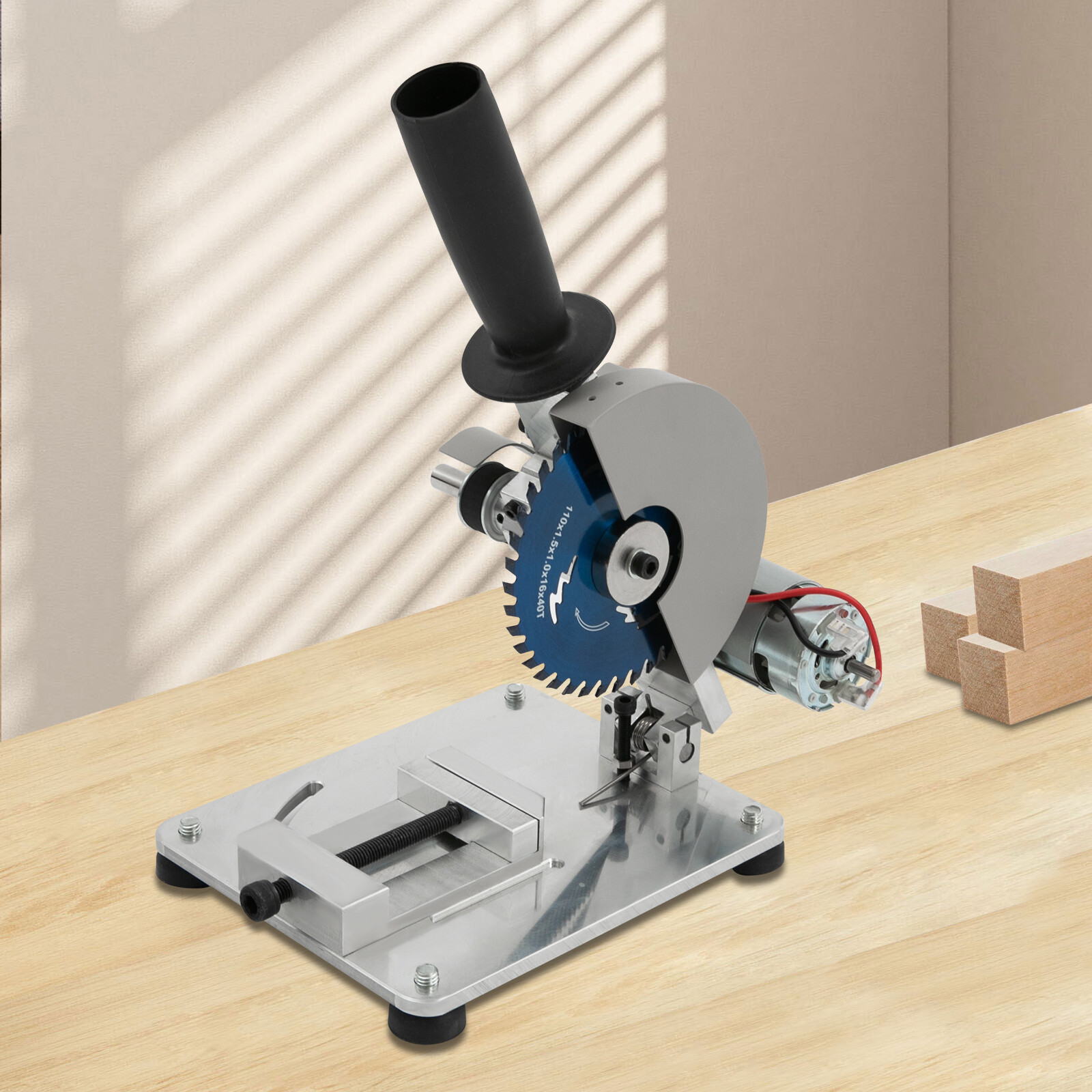 4" Micro Cutting Machine Mini Aluminum Alloy Table Saw Cutting Aluminum Machine