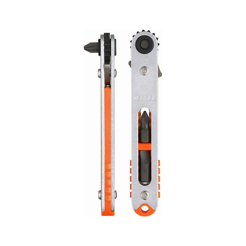 Vessel Tools TX76U Low-Profile Flat Plate Ratchet Screwdriver Set 11 Pieces