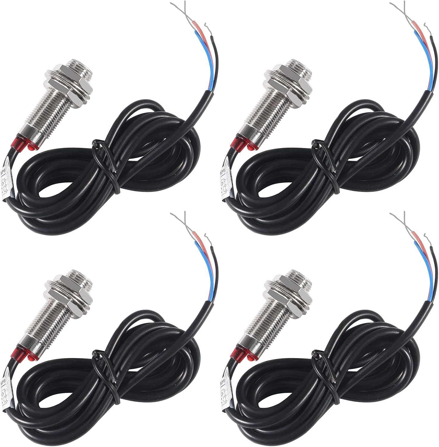 4pcs 10mm NJK-5002C Hall Effect Proximity Sensor Proximity Switch NPN 3-Wires...