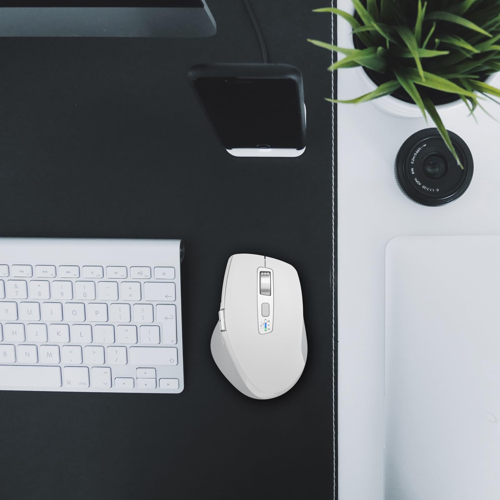 Wireless Side Scroll Mouse with Multi-Device, Ergonomic Computer Mice with Sm...