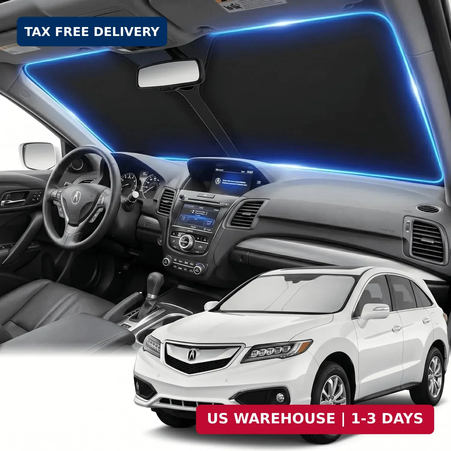 Windshield Sun Shade for Acura RDX 2013-2018 Sunshade Front Window Shade Custom