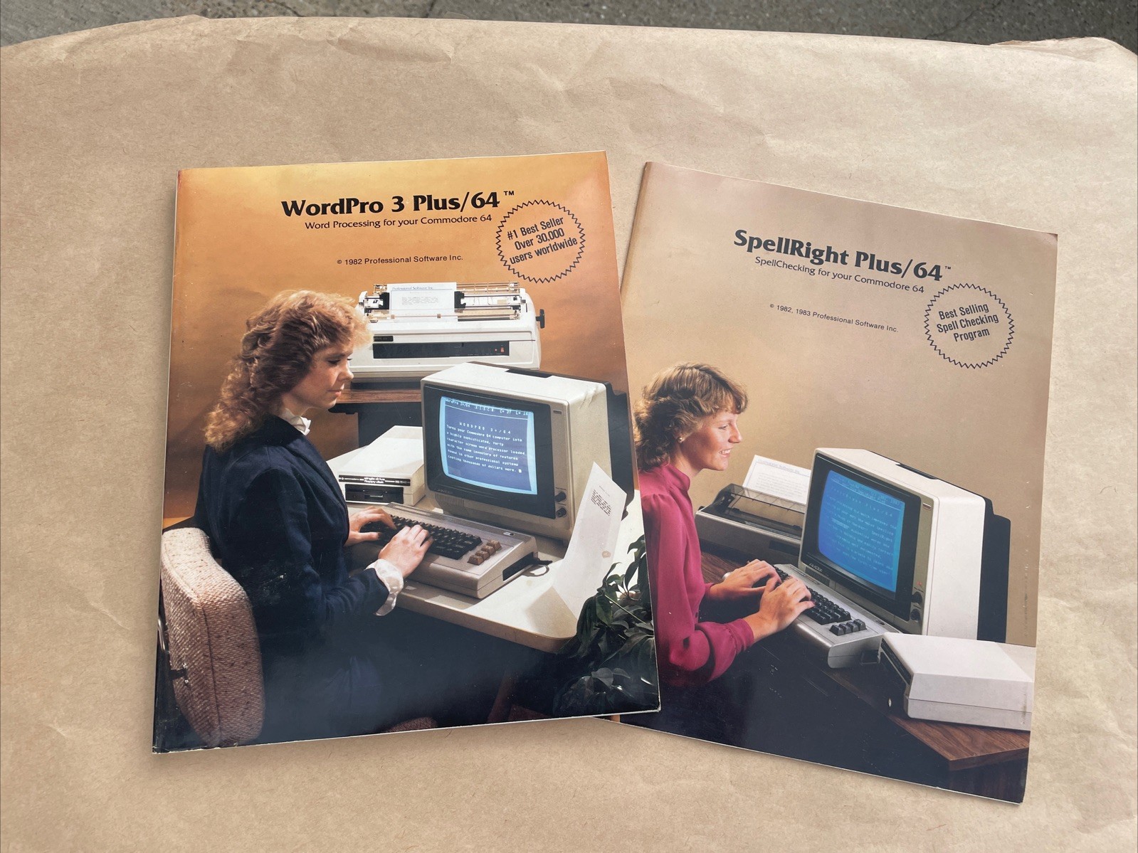 * Commodore 64 Wordpro 3 Plus/64 & Spellright Manuals.  F