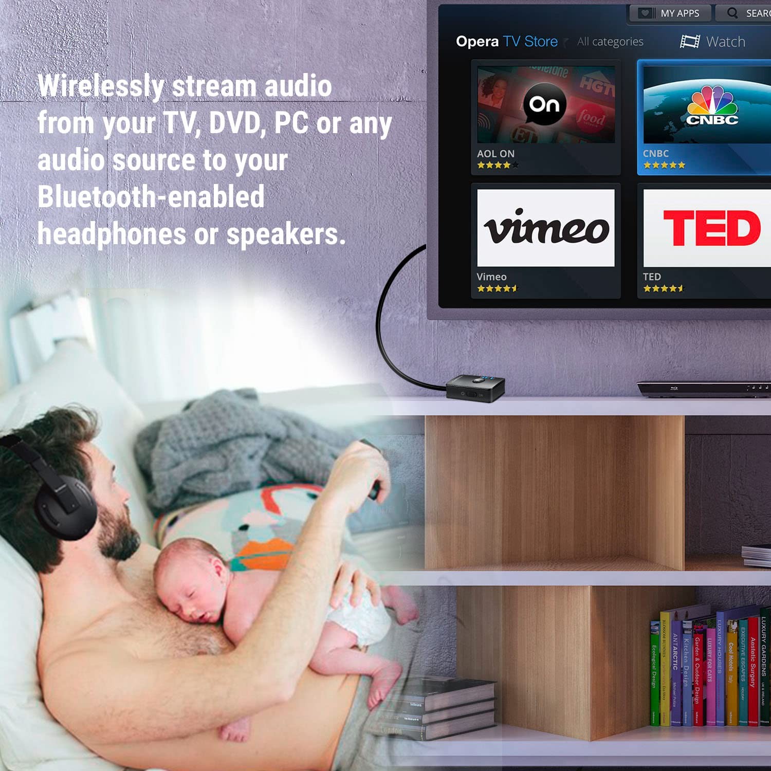 Bluetooth Transmitter for TV Audio - Optical Bluetooth 5.0 Low Latency Audio ...