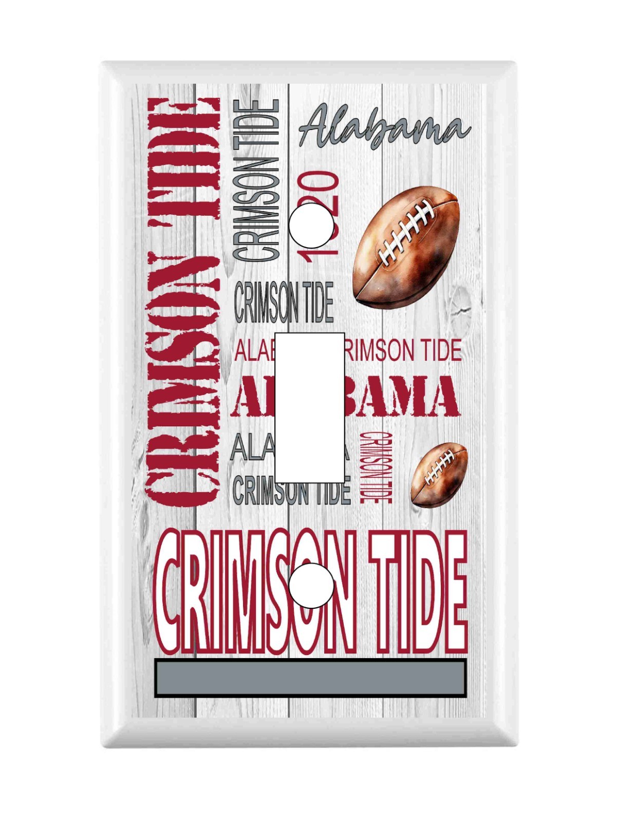 Alabama College NCAA Subway Art Standard Single Wall  Cover NFL football mens
