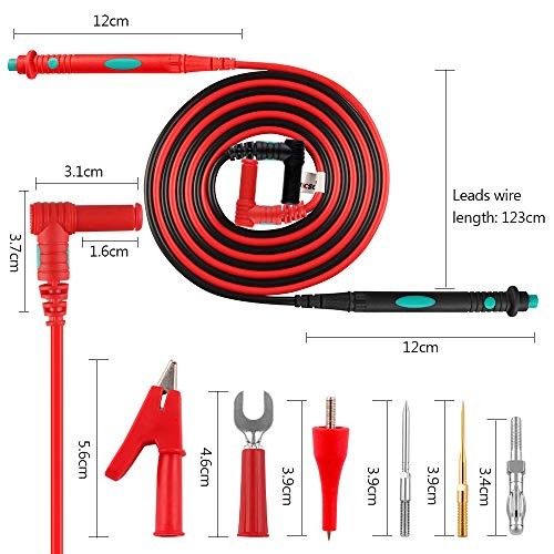 Multimeter Test Leads Kit, Digital Multimeter Leads with Alligator Clips