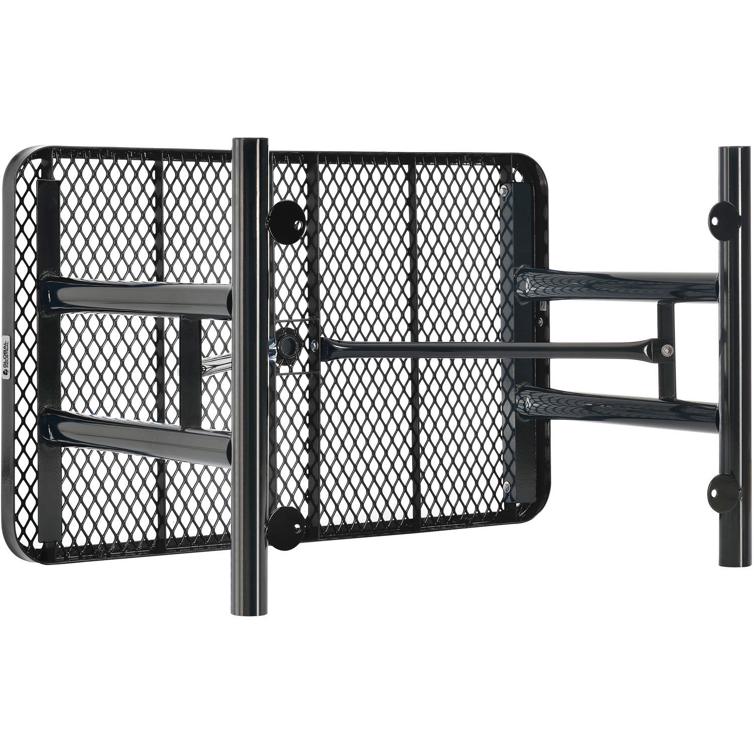 4' Rectangular Expanded Metal Outdoor Table Black