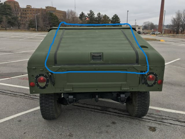 Slantback Rear Cargo Door Hatch Seal HMMWV Humvee 12339595/NSN 5330-01-195-9083