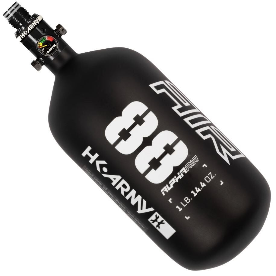 HK Army Paintball 88ci/4500psi Alpha Air HPA Tank w/ Mid Pressure Reg Shadow
