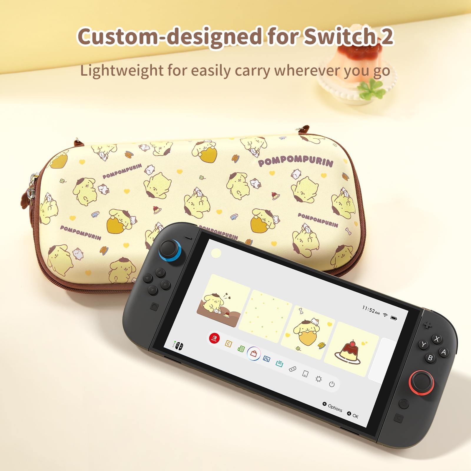 Slim Carrying Case Compatible with Switch 2 (2025), Hard Shell Storage Bag wi...