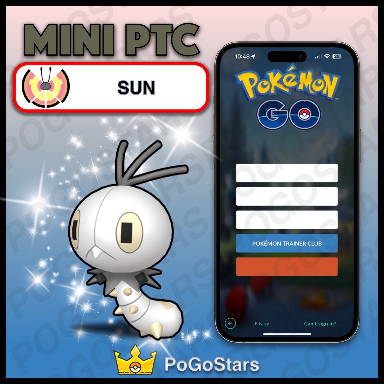 Pokémon PTC Go - Shiny Scatterbug Sun - 80K Stardust✨Read Description✨
